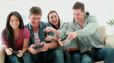 Friends Playing Online Games